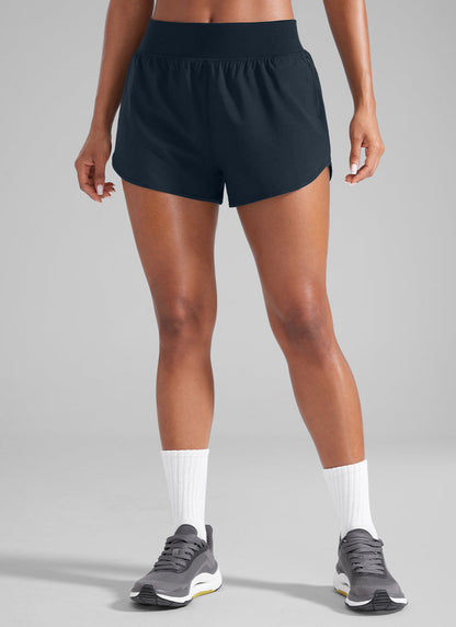 Feathery-Fit Soft Liner Zipper Pocket Short 3''