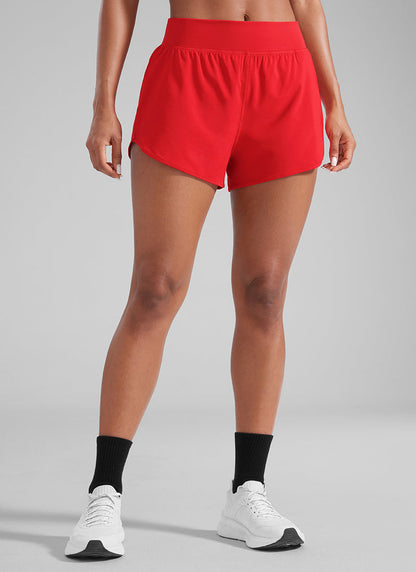 Feathery-Fit Soft Liner Zipper Pocket Short 3''