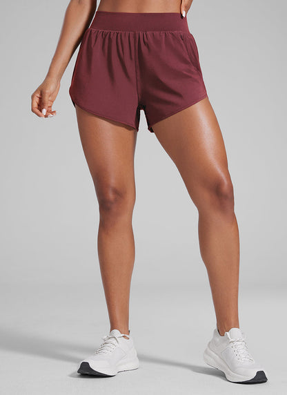 Feathery-Fit Soft Zipper Pocket Dolphin Short 3''