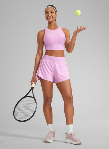 Feathery-Fit Soft 2 in 1 Zip Pocket Short  3"