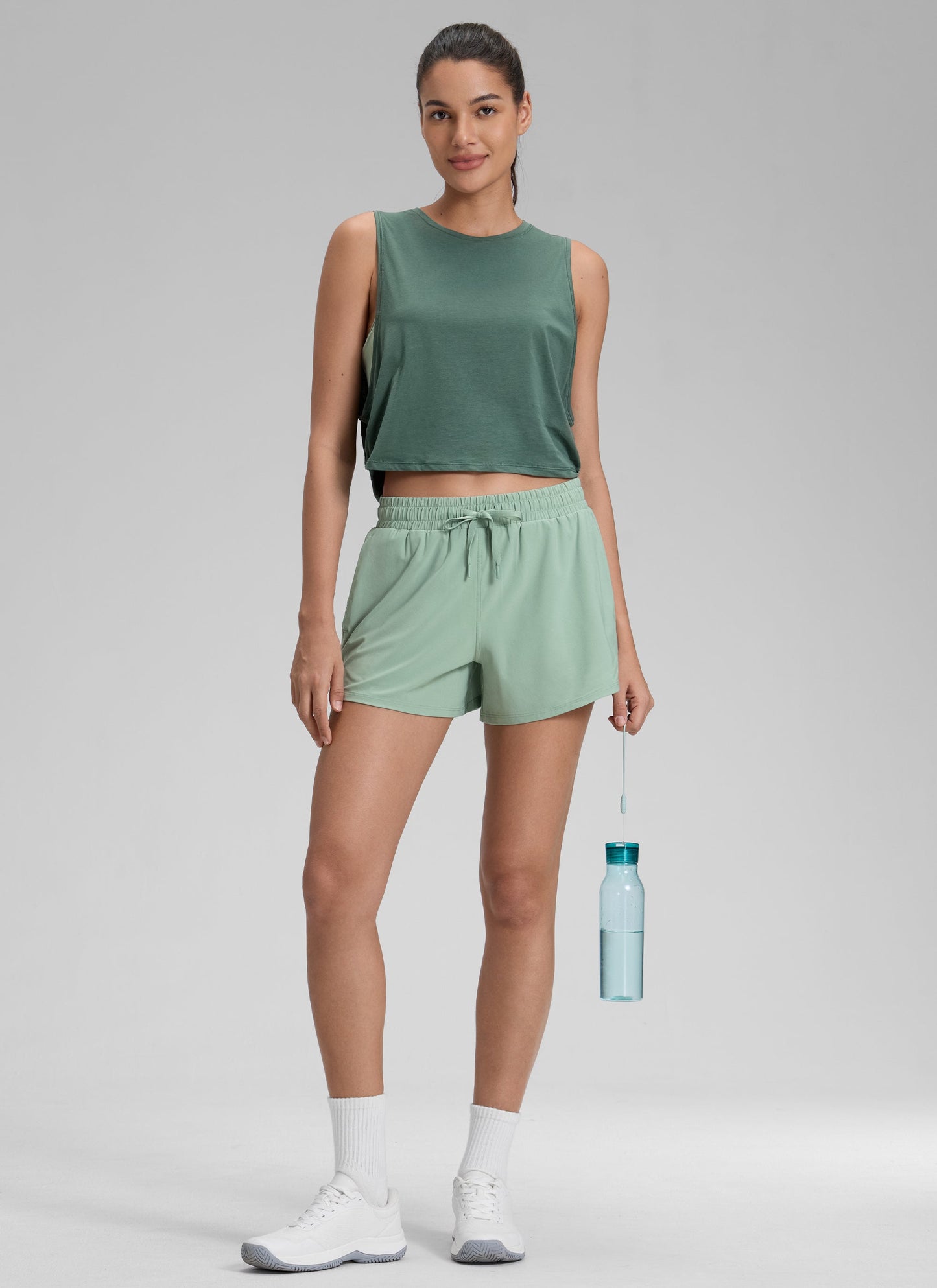 Feathery-Fit Stretchy 2 in 1 High Rise Pocket Short