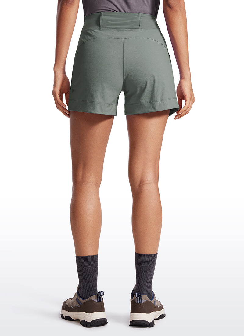 Ripstop Zip Pocket Mid Rise Short 4''