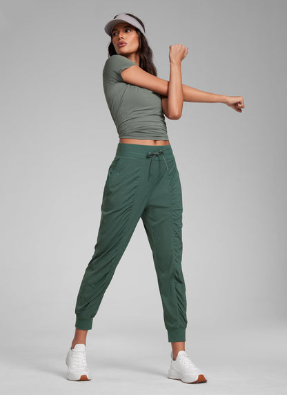 Striped Ruched Pocket Jogger 26''