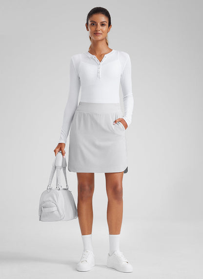 Feathery-Fit Soft A Line Pocket Skirt 18''