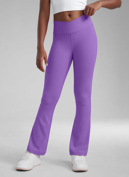 Butterluxe Girls Crossover Flare Leggings