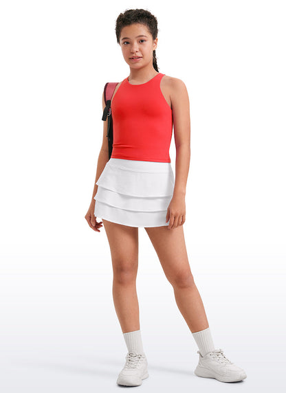 Butterluxe Girls Double Lined Racerback Tank Tops Waist Length