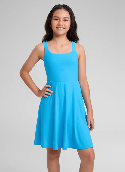 Girls Cloudweight Double Lined Pocket Midi Dress