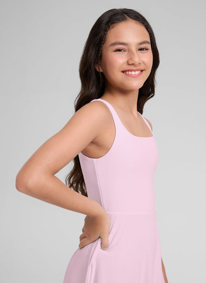 Girls Cloudweight Double Lined Pocket Midi Dress