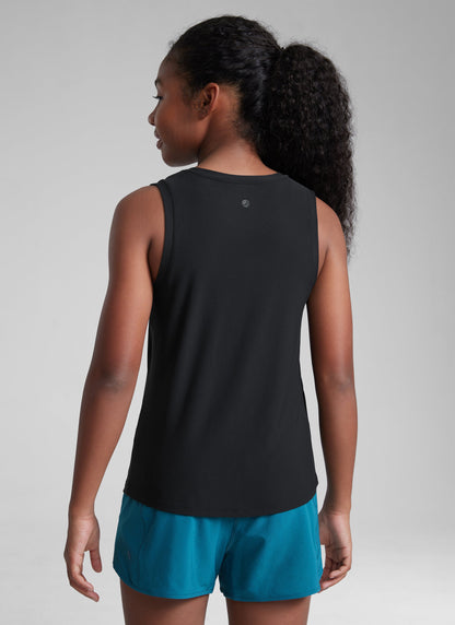 Girl Cloudweight Hip Length Sleeveless Tank