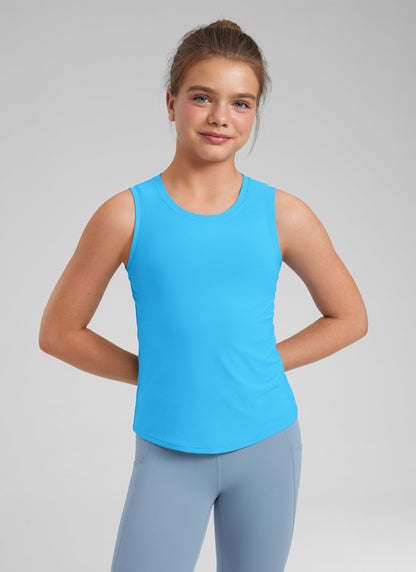 Girl Cloudweight Hip Length Sleeveless Tank