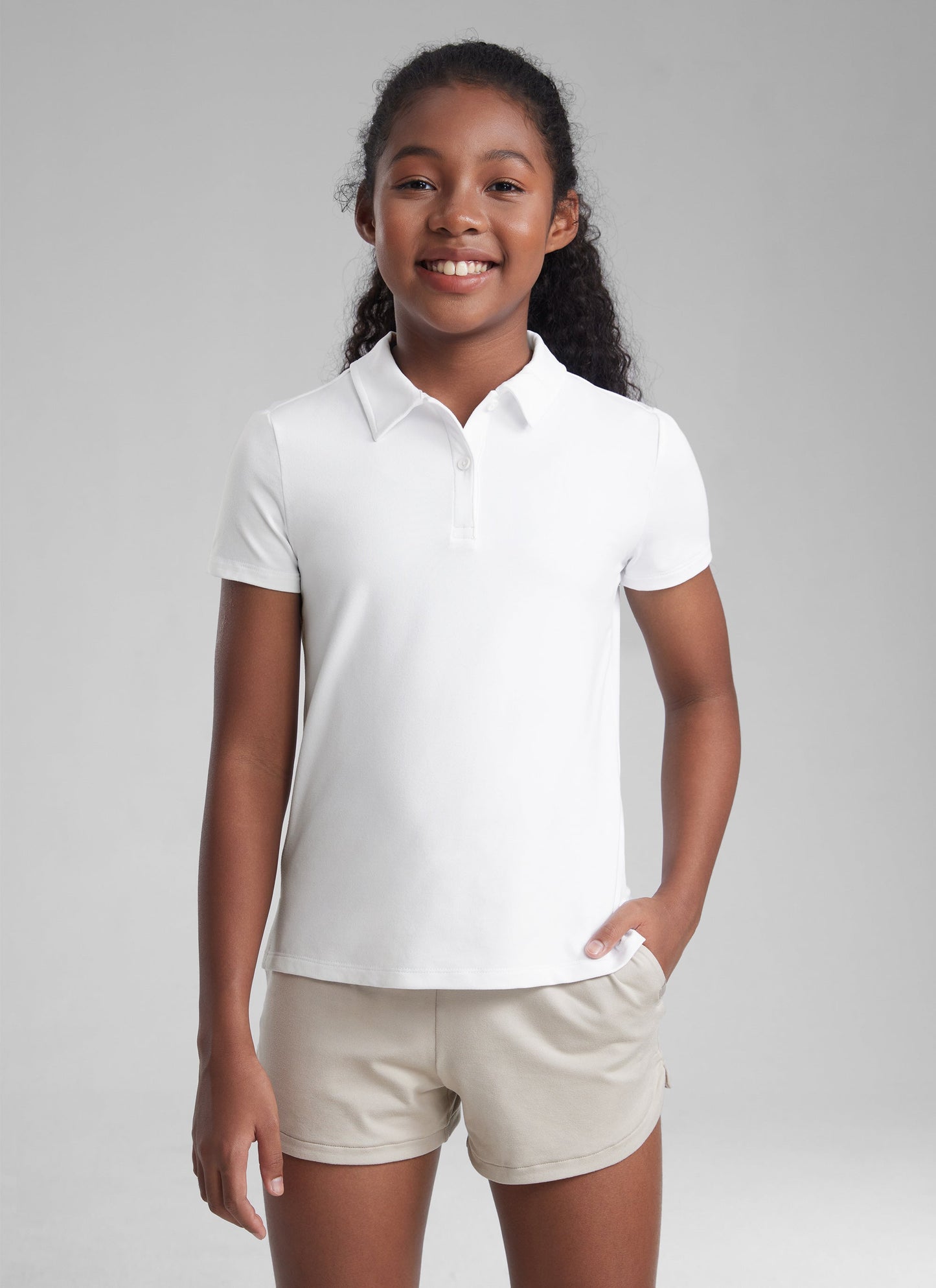 Girls Cloud Jersey Polo Shirts
