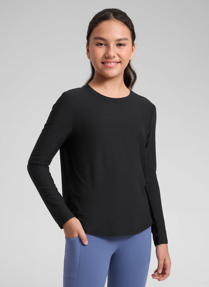Girls Cloudweight Side Slit Long Sleeve