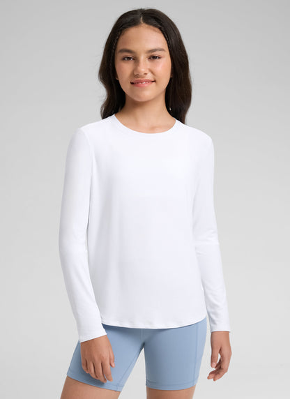 Girls Cloudweight Side Slit Long Sleeve