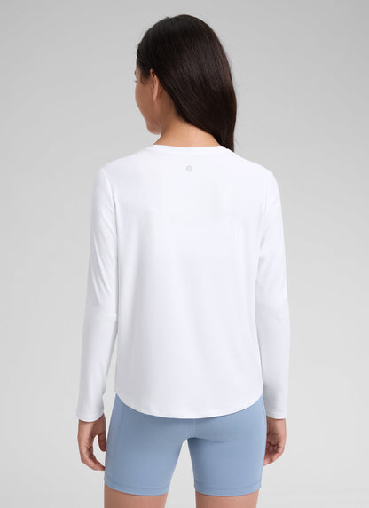 Girls Cloudweight Side Slit Long Sleeve