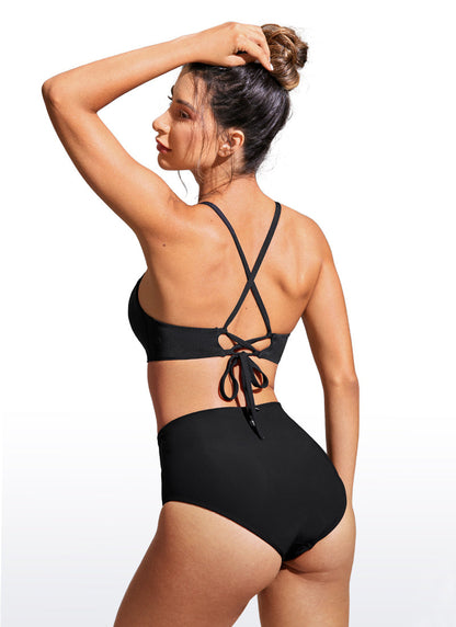 Sunshine Lace Up Strappy Bikini Top