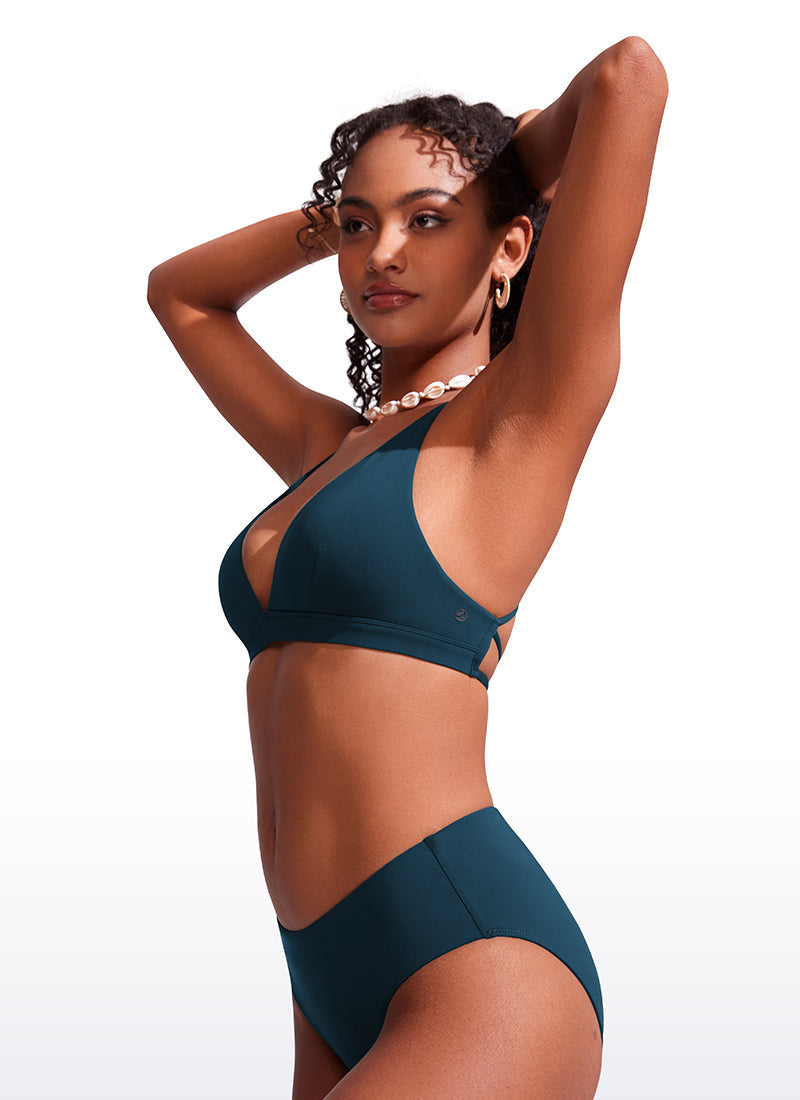 Sunshine Criss Cross Back V Neck Bikini Top