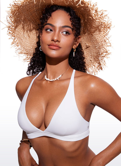 Sunshine Criss Cross Back V Neck Bikini Top