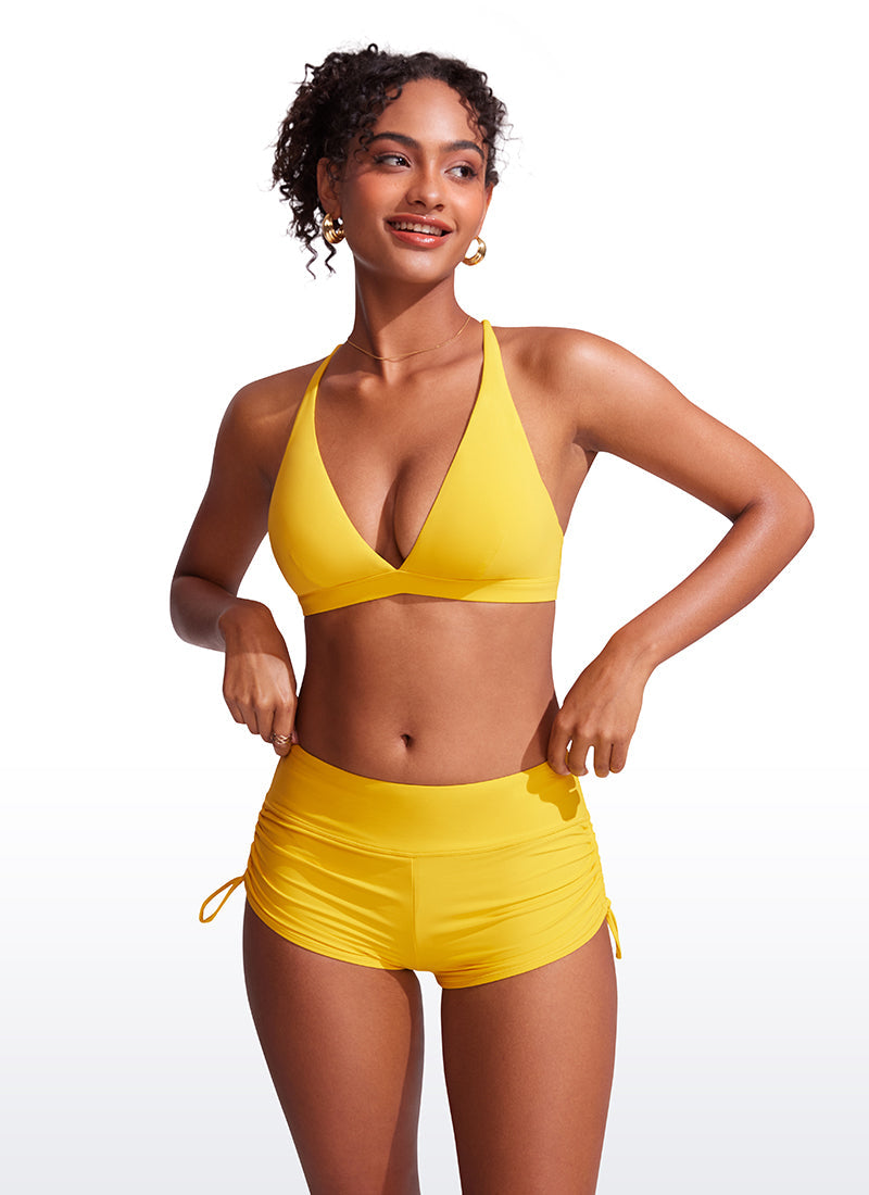 Sunshine Criss Cross Back V Neck Bikini Top