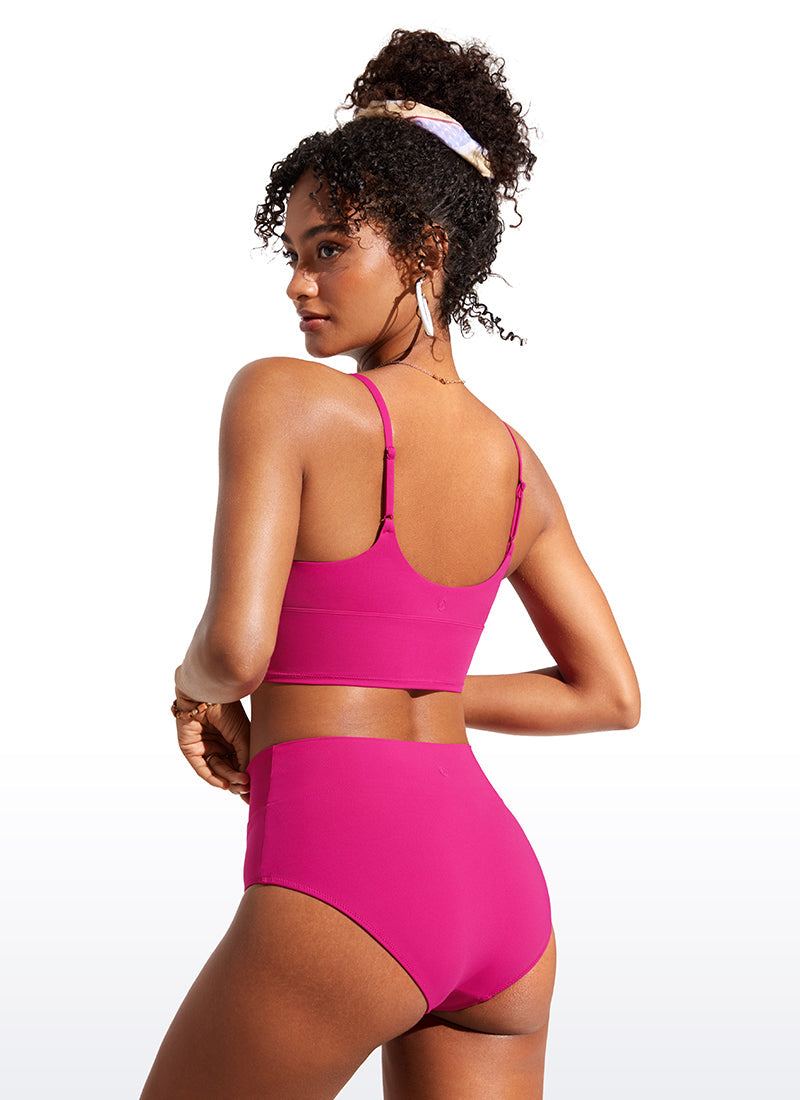 Sunshine Deep V Neck Strappy Bikini Top