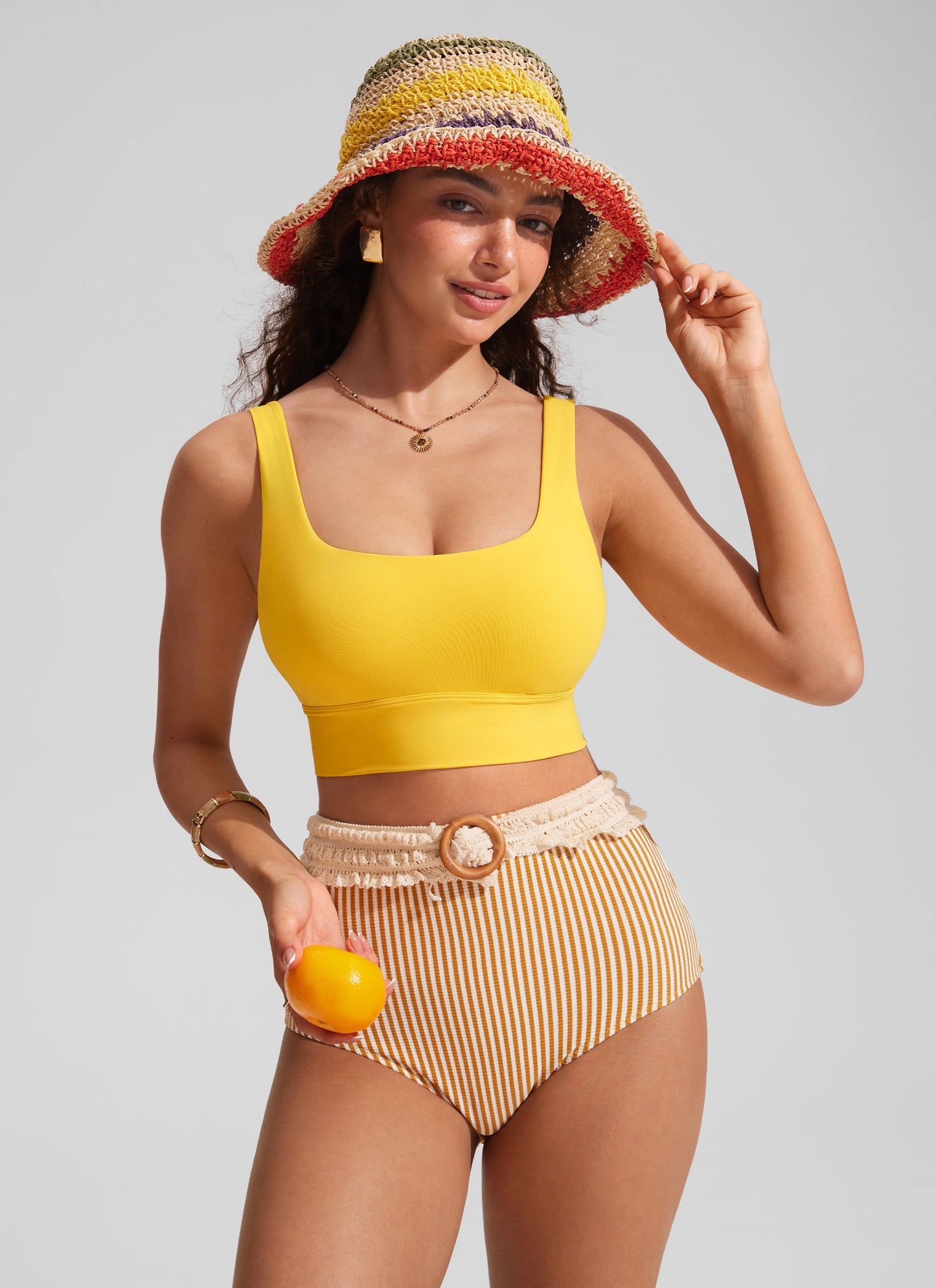 Supportive Modest Wide Straps Bikini Top