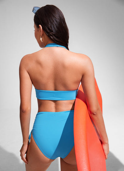 Halter Padded Backless Bikini Top