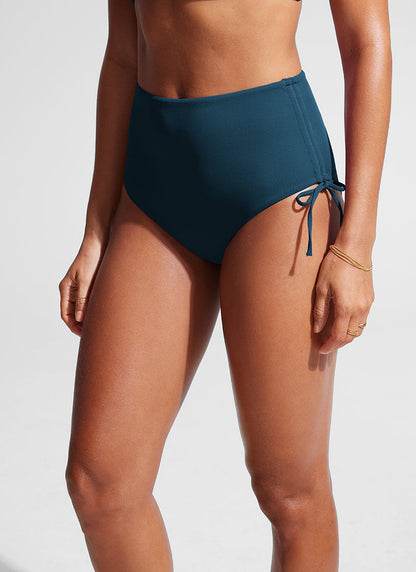 Adjustable Ruched Side Tie Bikini Bottom