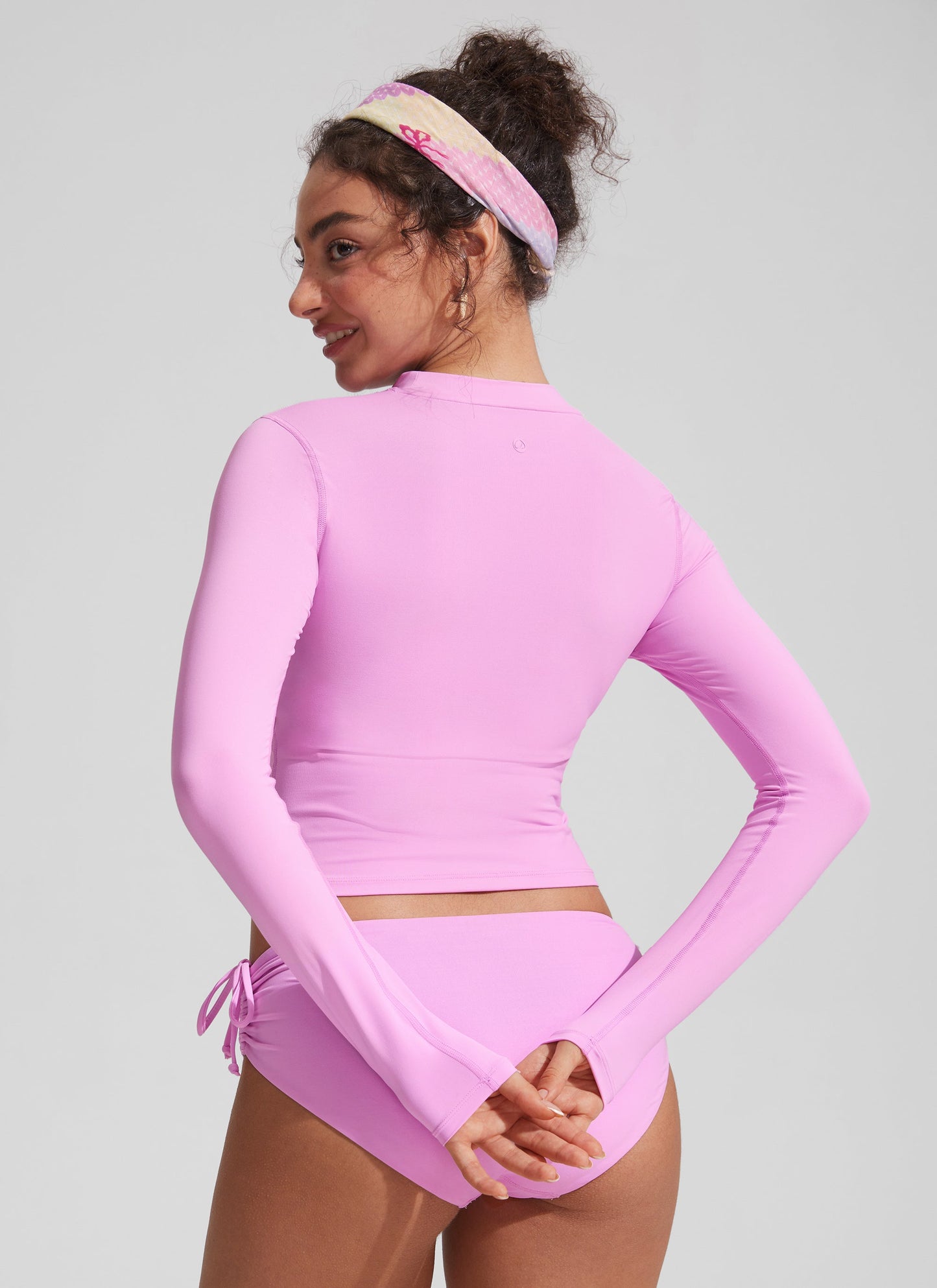 UPF 50+ Cropped Rashguard Swimsuit Top