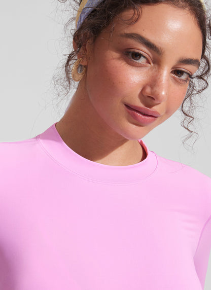 UPF 50+ Cropped Rashguard Swimsuit Top