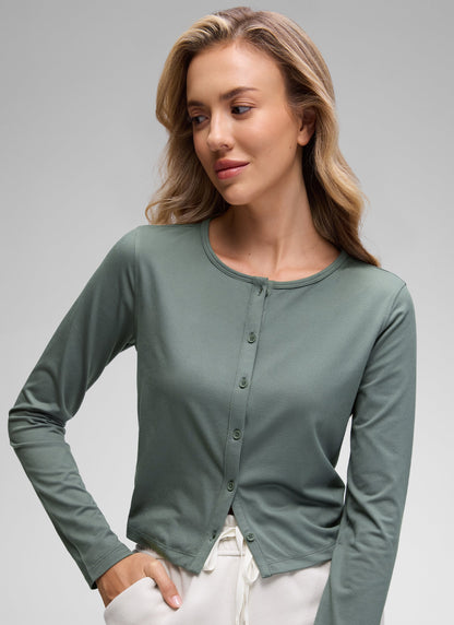 Cloud Jersey Lightweight Button Down Cardigan