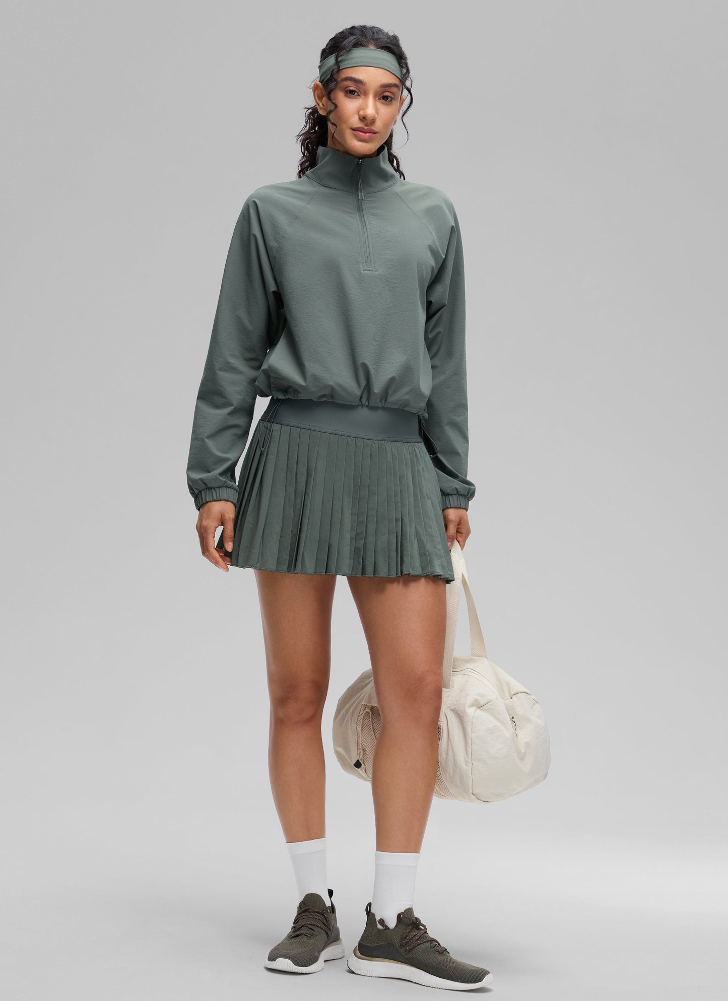 Half Zip Lightweight Pocket Long Sleeve