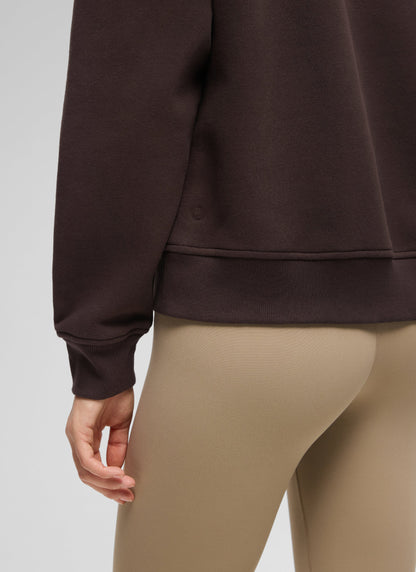 Fleece Lined Half Zip Funnel neck Sweatshirt