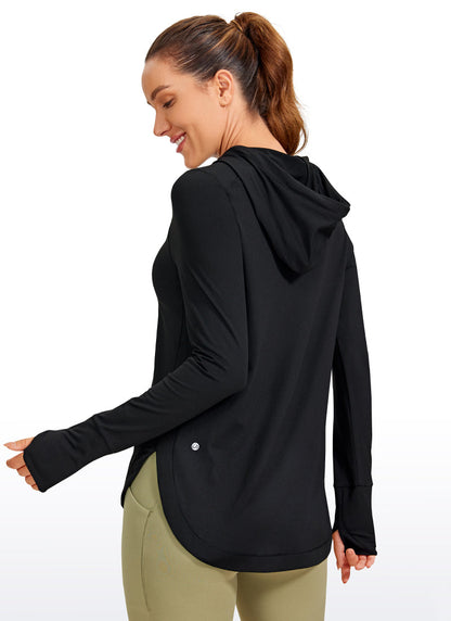 Brushed Feeling Thumbhole Hoodie