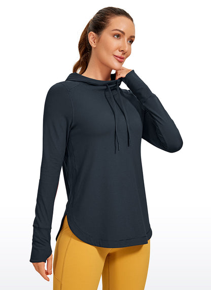 Brushed Feeling Thumbhole Hoodie