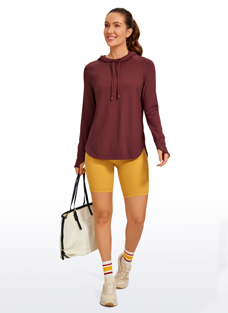 Brushed Feeling Thumbhole Hoodie