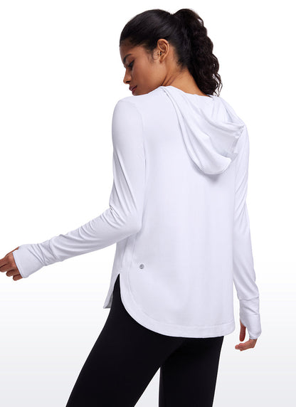 Brushed Feeling Thumbhole Hoodie
