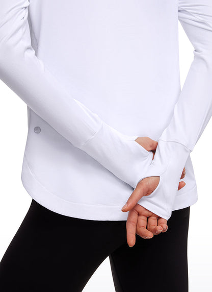 Brushed Feeling Thumbhole Hoodie