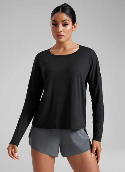UPF 50+ Lightweight Heather Cropped Long Sleeves