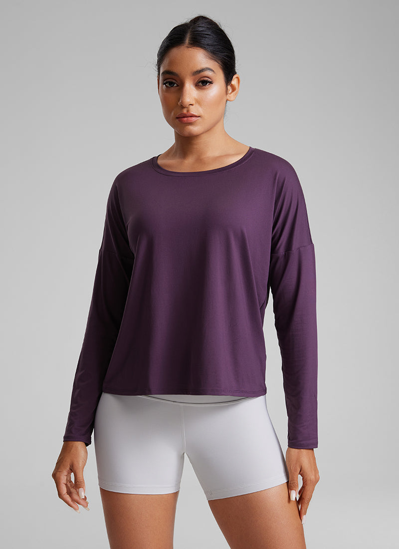 UPF 50+ Lightweight Heather Cropped Long Sleeves
