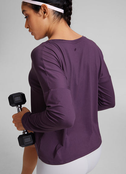 UPF 50+ Lightweight Heather Cropped Long Sleeves