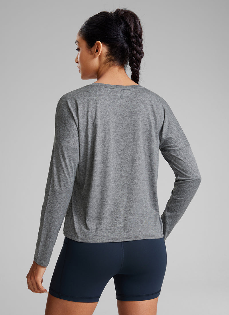 UPF 50+ Lightweight Heather Cropped Long Sleeves