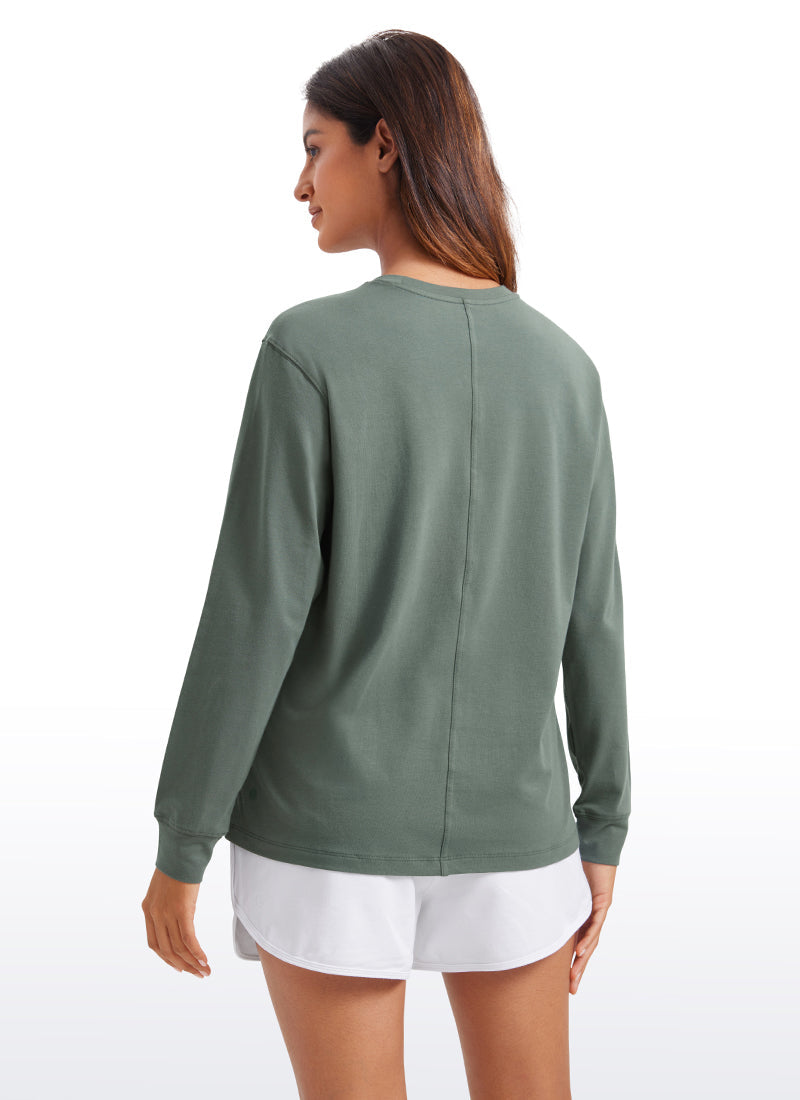 Pima Cotton Loose Fit Long Sleeve