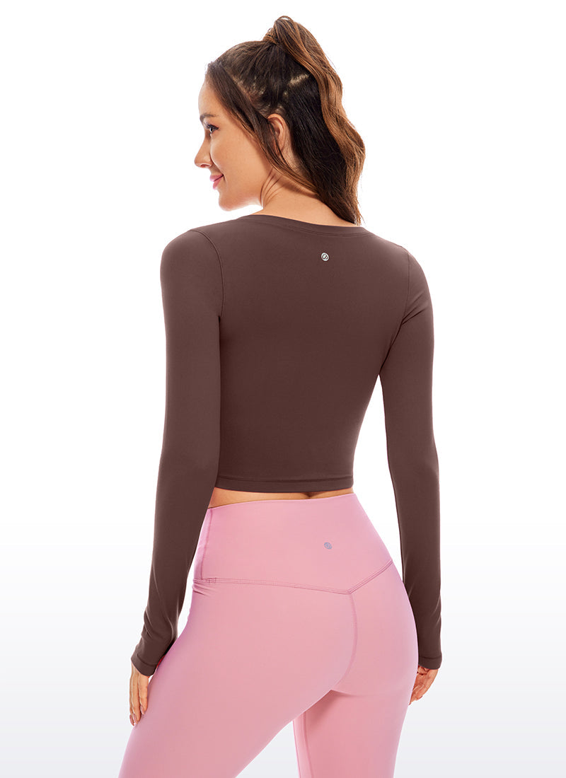 Butterluxe Scoop Neck Cropped Long Sleeve