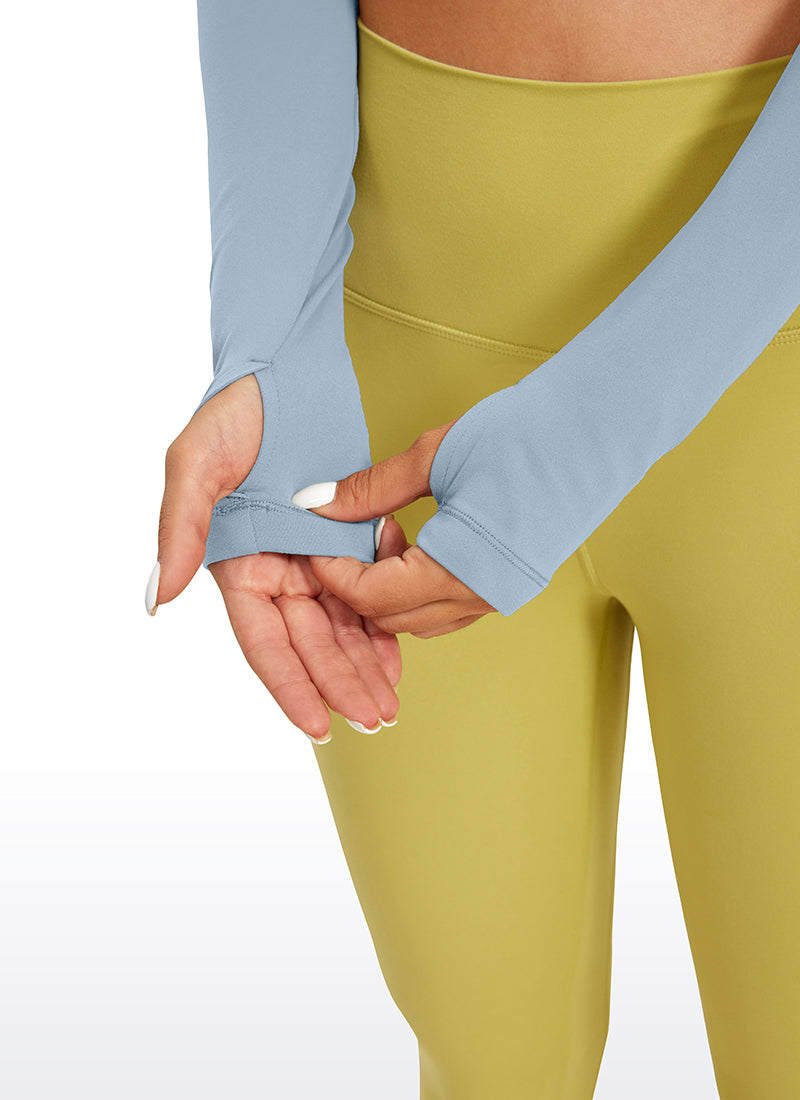 Butterluxe Scoop Neck Cropped Long Sleeve