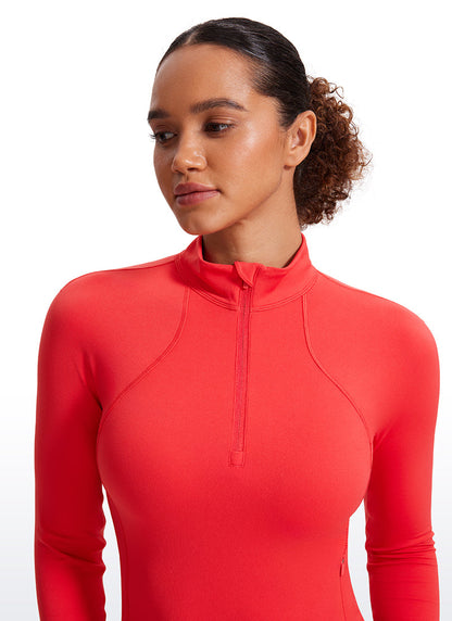 Butterluxe Half Zip Cropped Long Sleeve