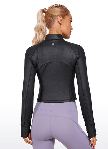Butterluxe Half Zip Cropped Long Sleeve