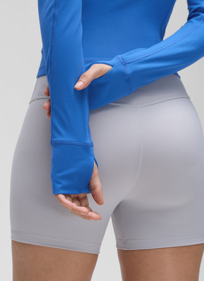 Butterluxe Half Zip Cropped Long Sleeve