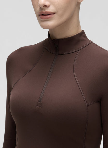 Butterluxe Half Zip Cropped Long Sleeve