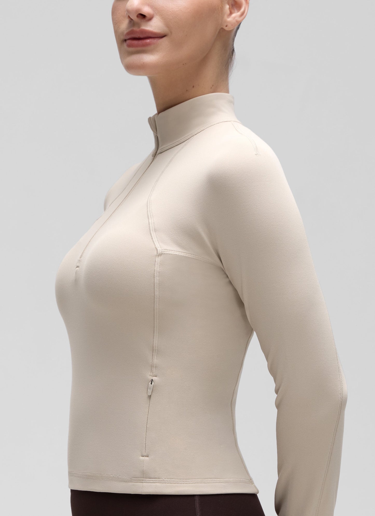 Butterluxe Half Zip Cropped Long Sleeve