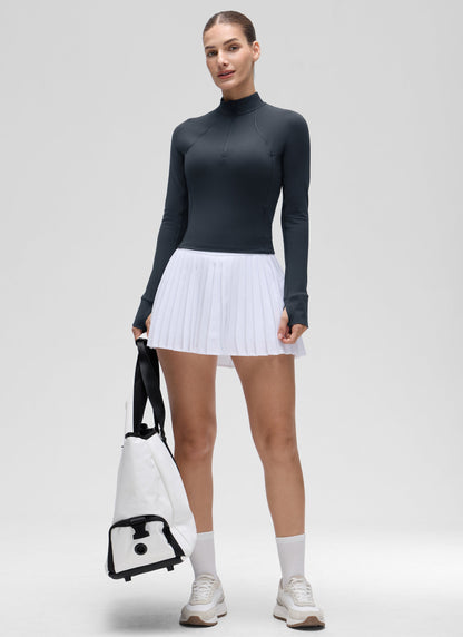 Butterluxe Half Zip Cropped Long Sleeve