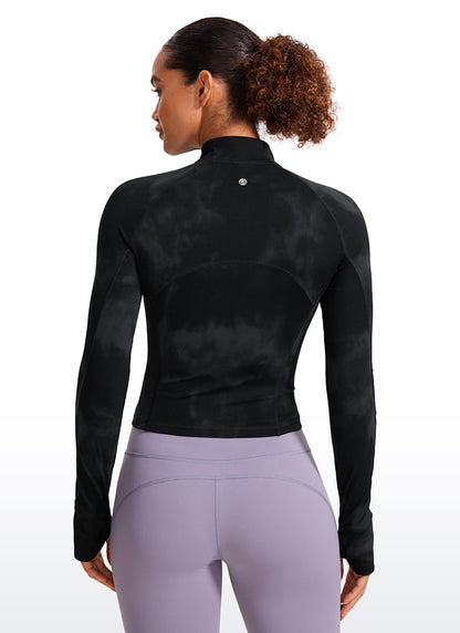 Butterluxe Half Zip Cropped Long Sleeve